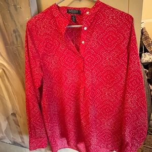 Ralph Lauren red shirt.